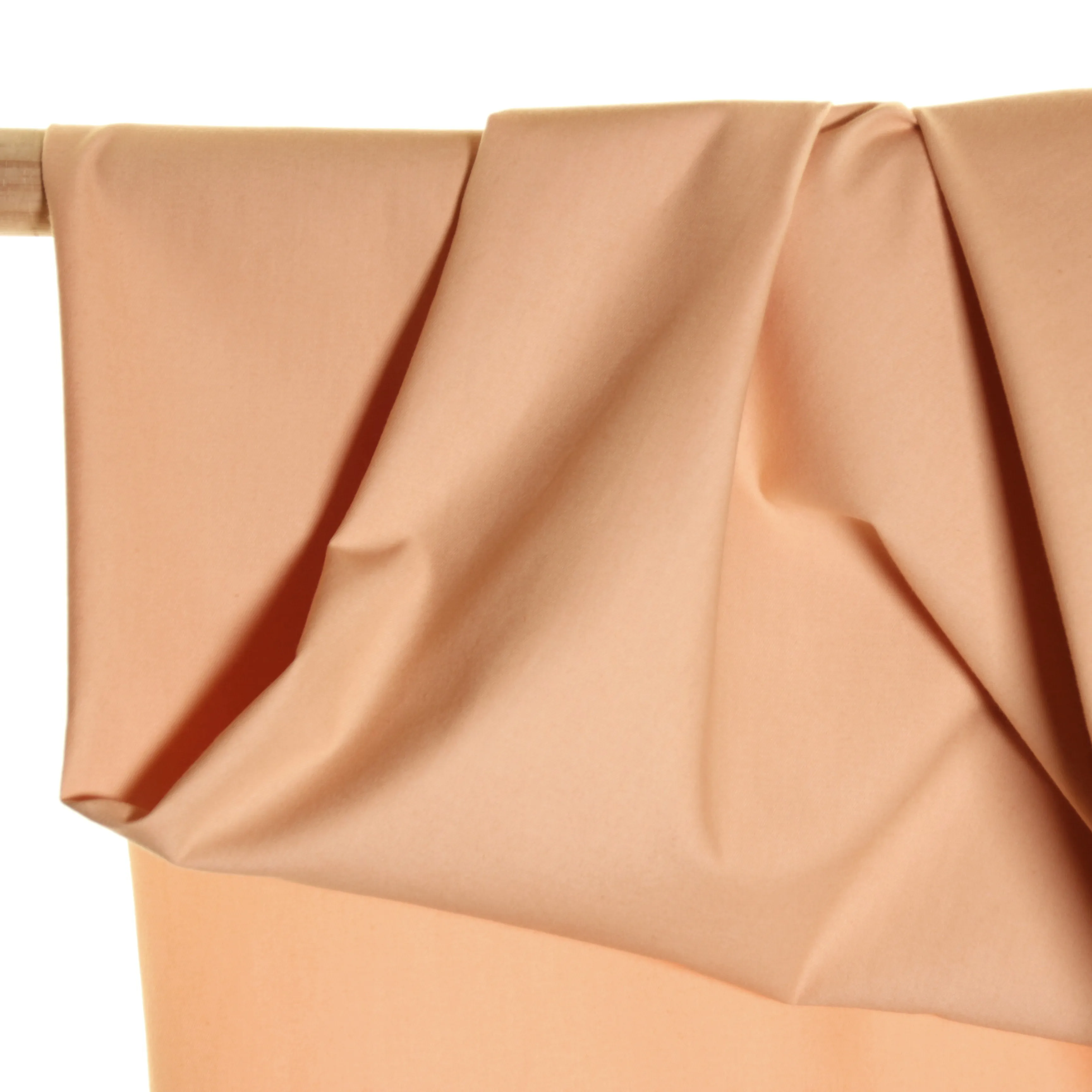 Organische katoen twill effen abrikoos - Atelier Jupe